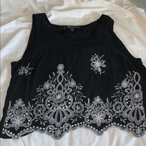 Black and white tank top